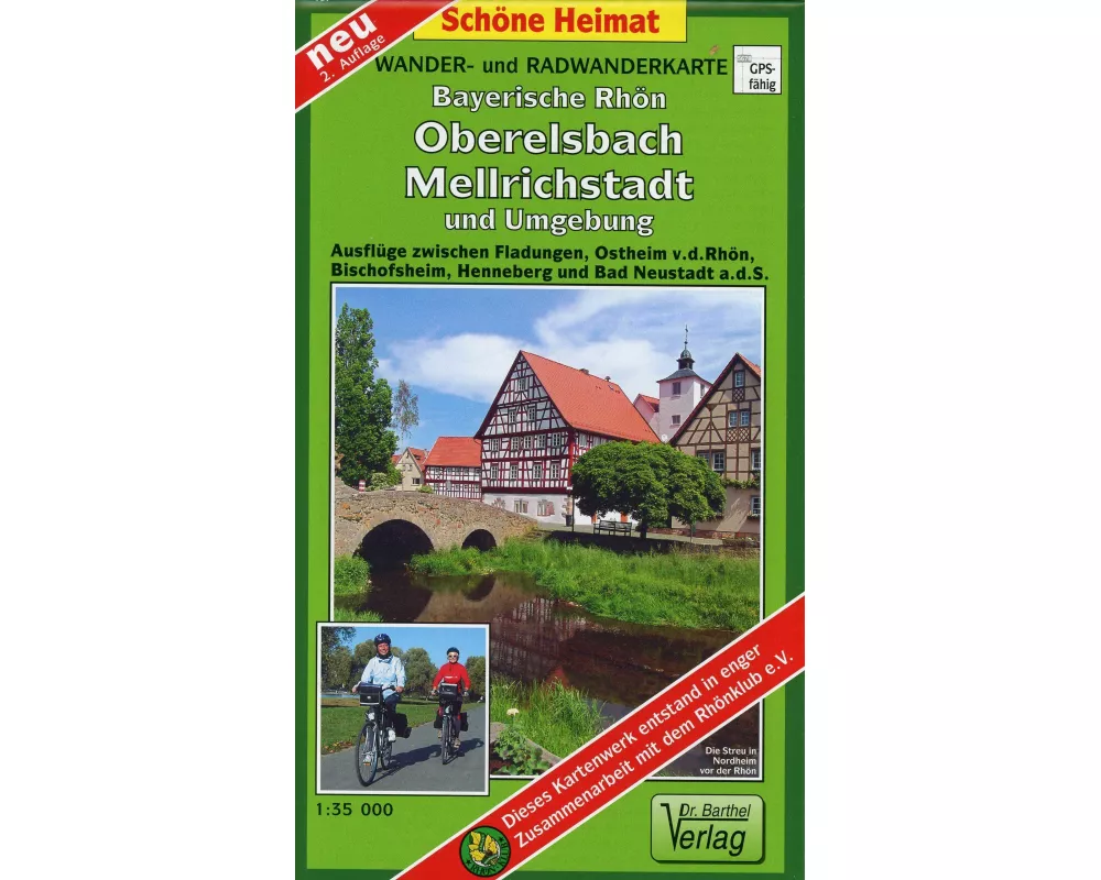 Bayerische Rhön, Oberelsbach, Mellrichstadt und Umgebung Radwander- und Wanderkarte 1 : 35 000