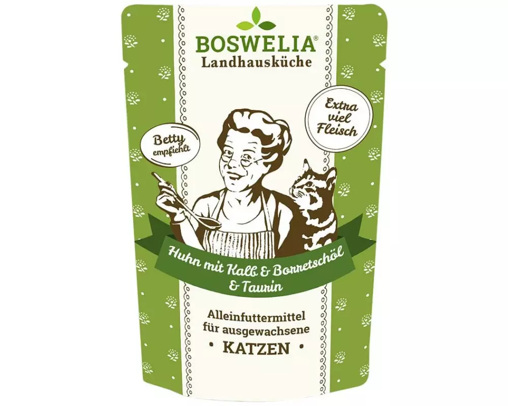 Betty's Landhausküche Nassfutter Huhn & Kalb mit Borretschöl, 100 g