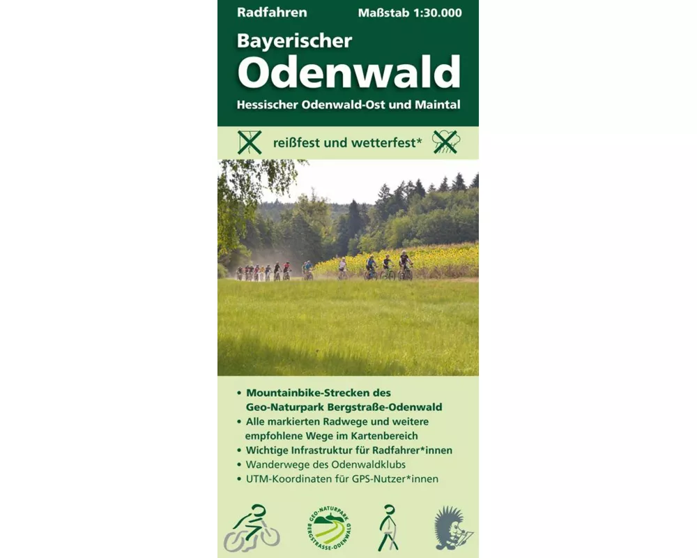 Radfahren, Bayerischer Odenwald / Hessischer Odenwald-Ost und Maintal 1:30.000