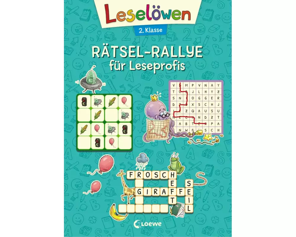 Leselöwen Rätsel-Rallye für Leseprofis - 2. Klasse (türkis)