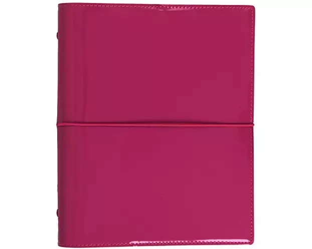 Filofax A5 Domino Patent hot pink organiser