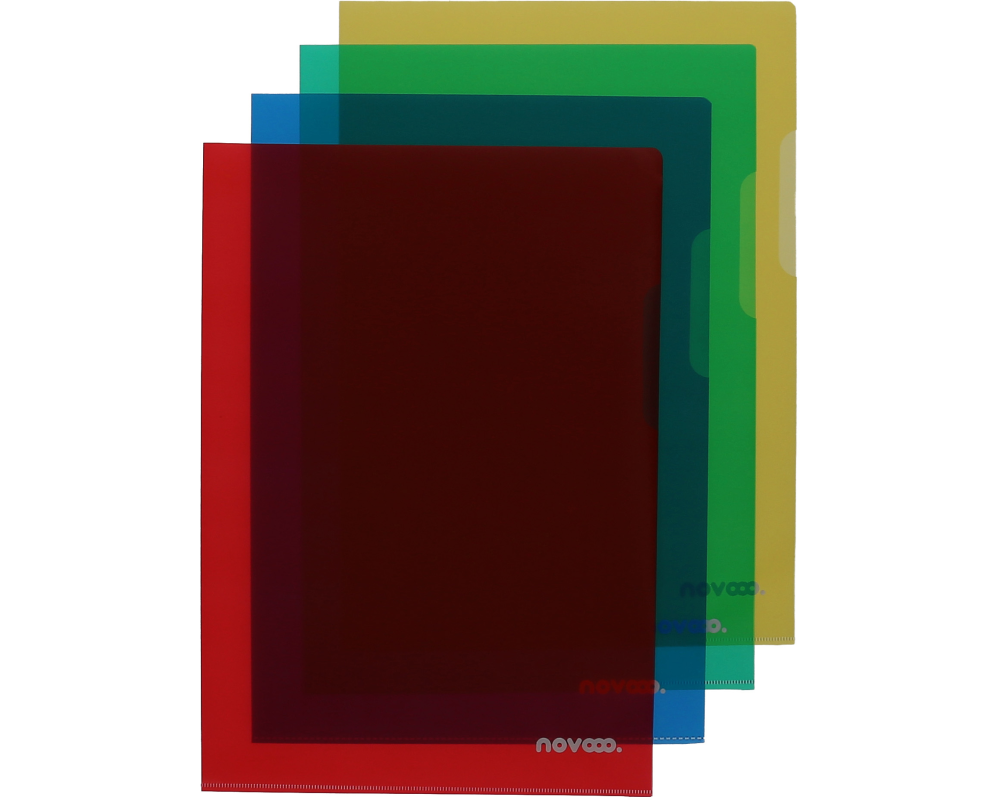 NOVOOO Pro Sichtmappen 120my A4 400197704 assortiert genarbt 10 Stück
