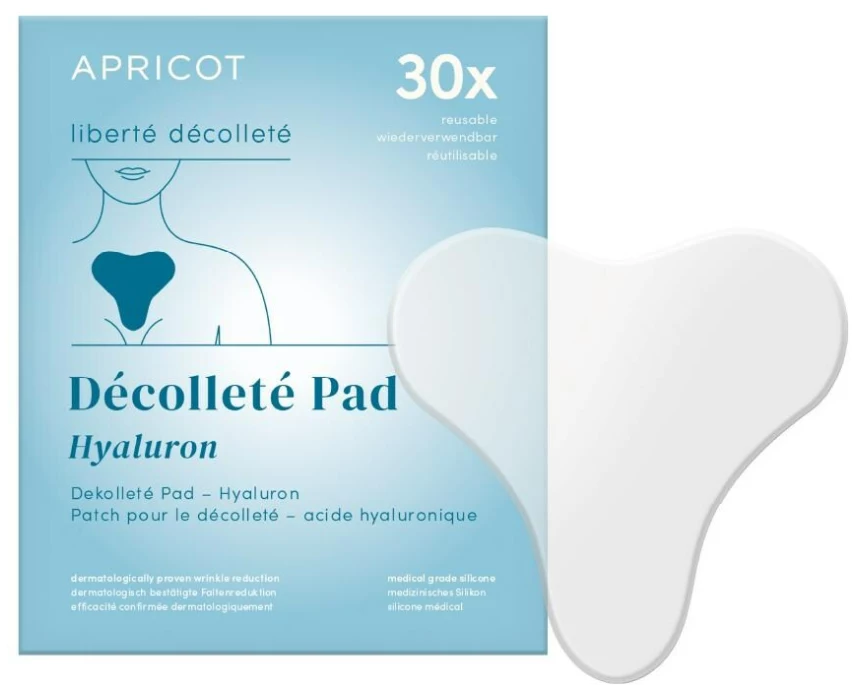 Apricot Décolleté Pad mit Hyaluron 1 Stück, wiederverwendbar