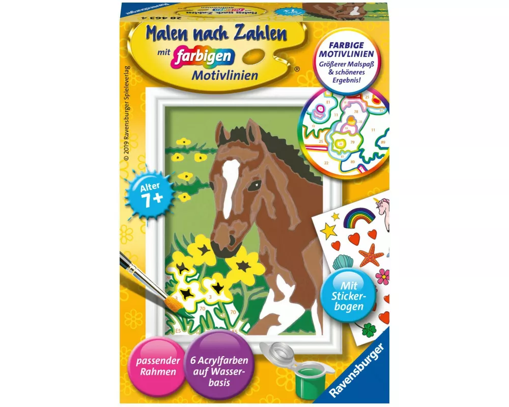 CreArt, Malen nach Zahlen Kinder - Fohlen