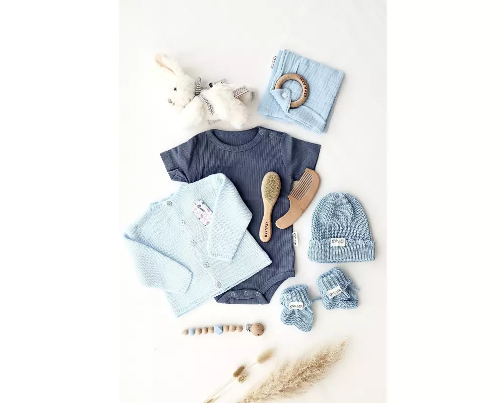 Oykami Baby Geschenkbox Blau «Verona» Hase Weiss