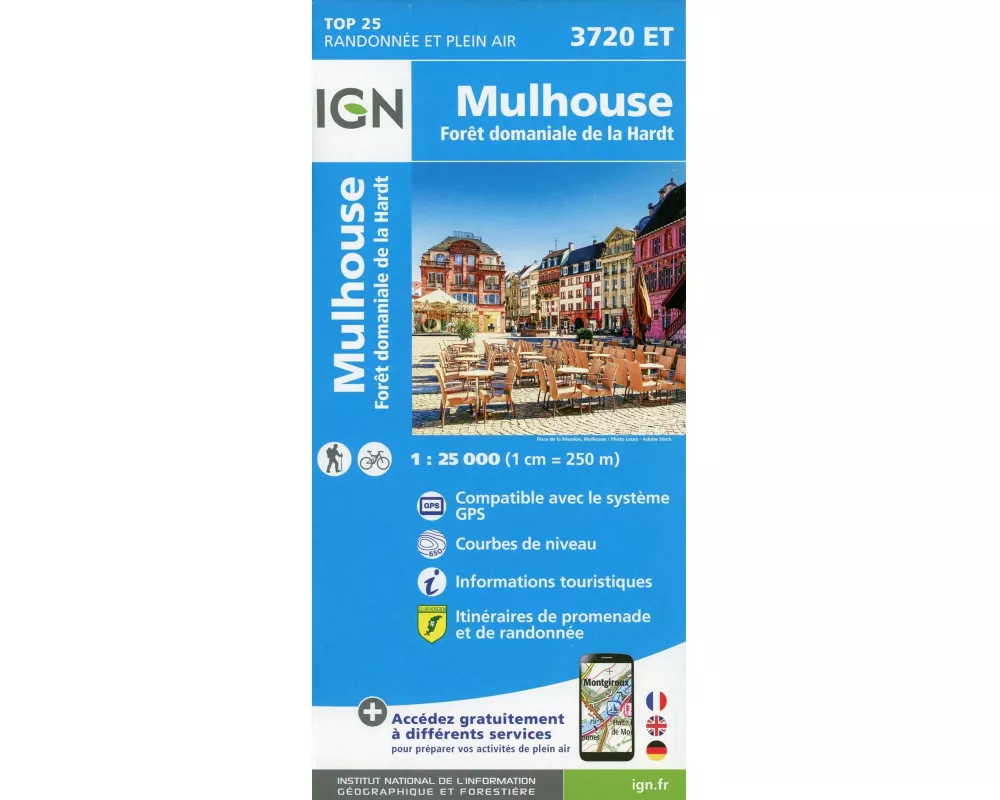 Mulhouse.Forêt Domaniale de la Hardt 1:25 000