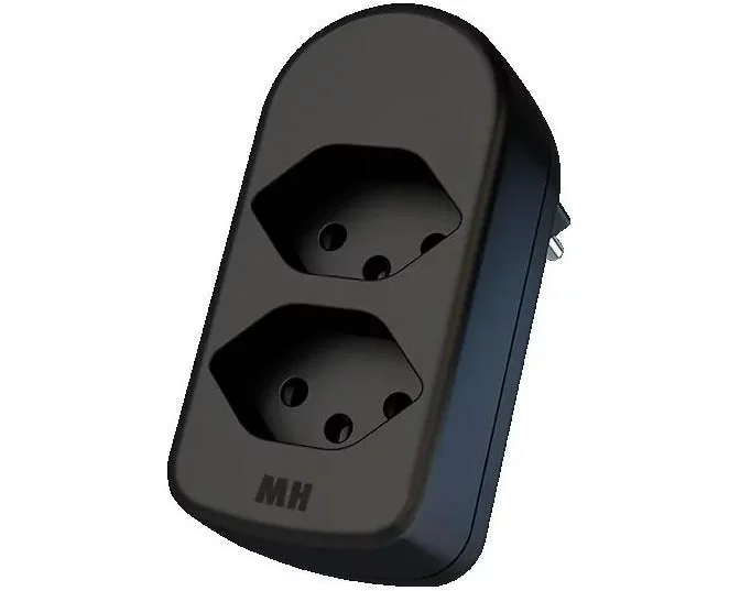 Max Hauri Mehrfachstecker maxADAPT 2 x T13, Schwarz