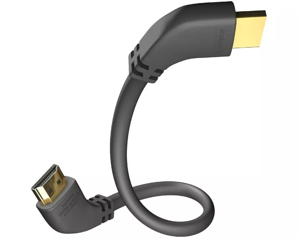 IN-AKUSTIK Kabel High Speed HDMI – gewinkelt Kabellänge: 5.5 m