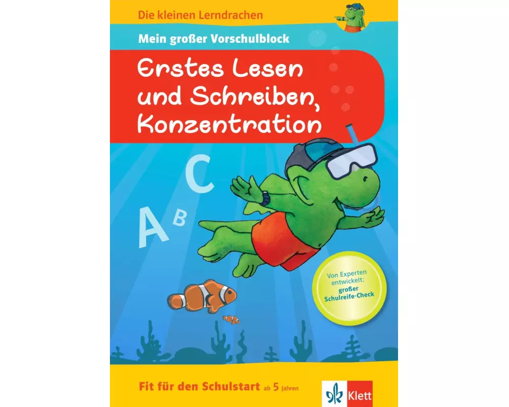 Die kleinen Lerndrachen: Fit für den Schulstart: Mein großer Vorschulblock Erstes Lesen und Schreiben, Konzentration