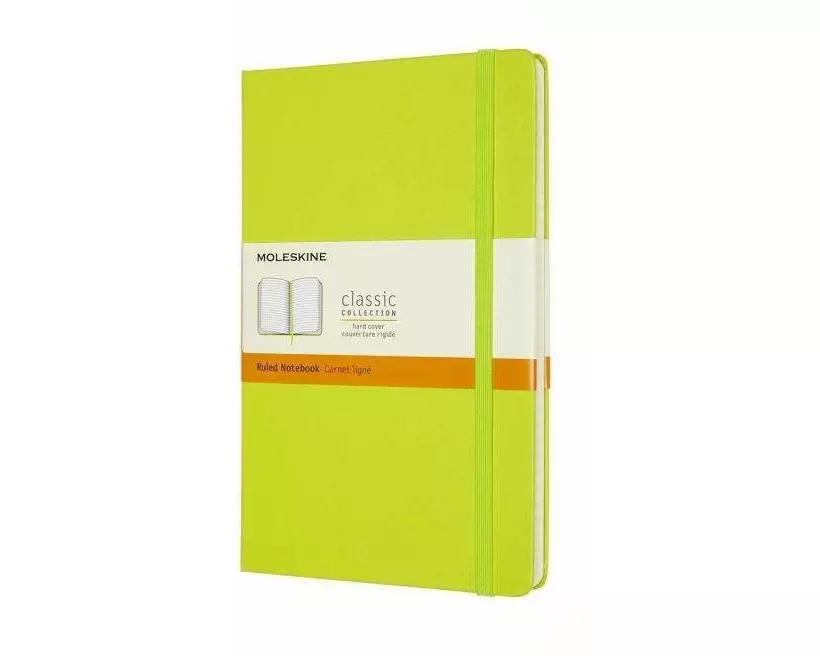 Moleskine Notizbuch Large/A5, Liniert, Fester Einband, Limetten Grün