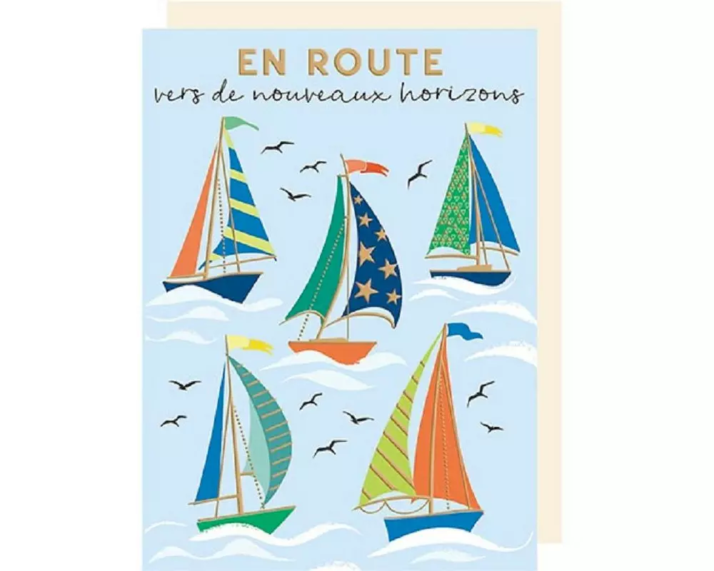 Cart Abschiedskarte En Route 22 x 31 cm