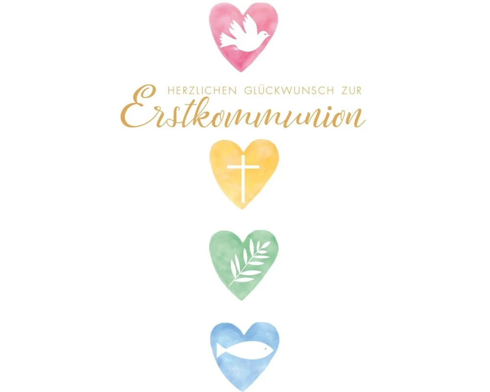 ABC Glückwunschkarte Kommunion 12.5 x 17.6 cm