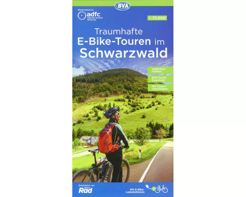BVA ADFC Regionalkarte Traumhafte E-Bike-Touren im Schwarzwald 1:75.000