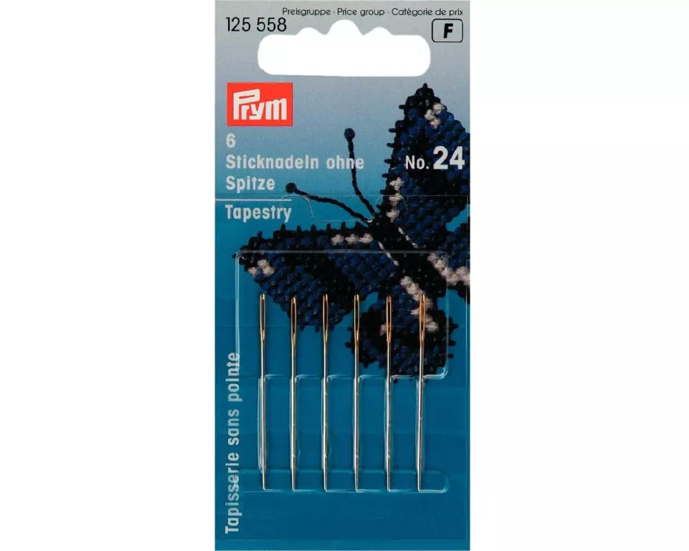 Prym Sticknadel Nr. 24, ohne Spitze, 6 Stück