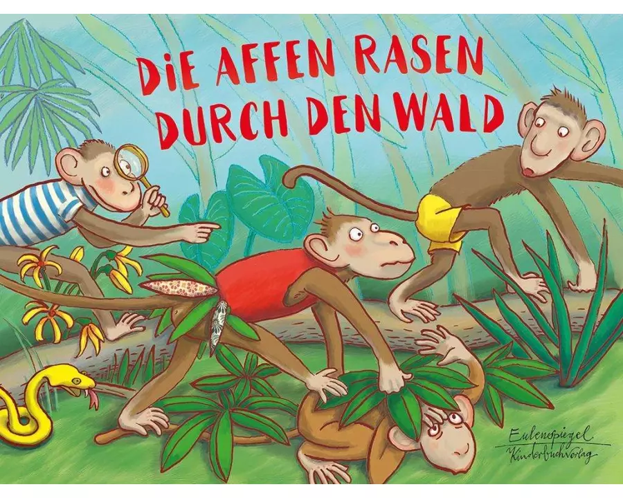 Die Affen rasen durch den Wald