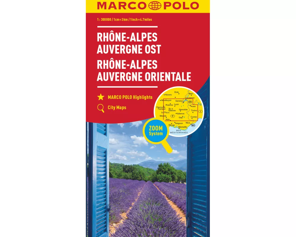 MARCO POLO Regionalkarte Rhône-Alpes, Auvergne Ost 1:300.000