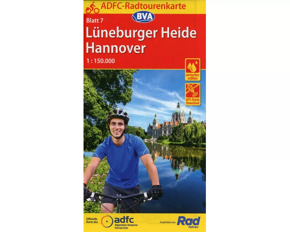 BVA ADFC Radtourenkarte Lüneburger Heide /Hannover 1:150.000