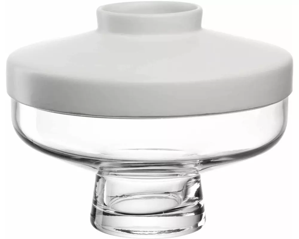Leonardo Vase + Top Riva 17 cm, Transparent