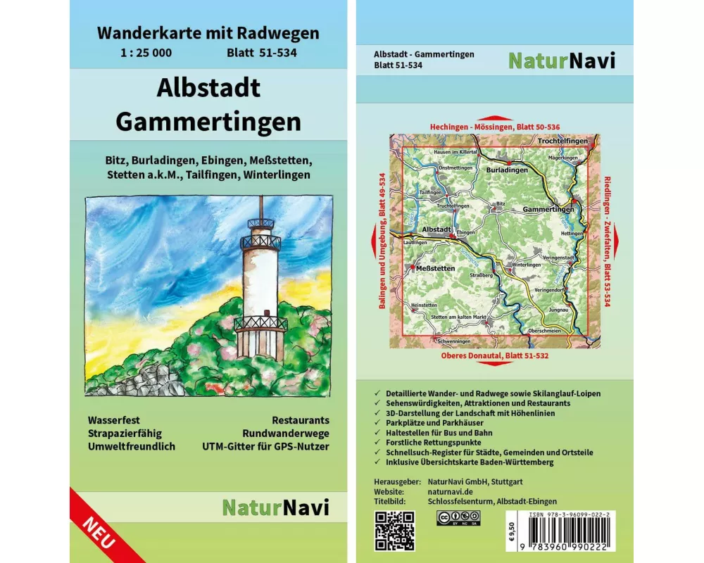 Albstadt - Gammertingen 1 : 25 000