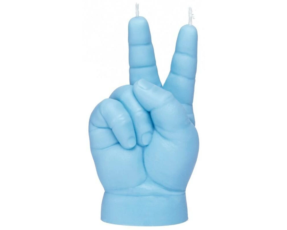 Mandatus Kerze Candle Hand Baby Peace, Blau