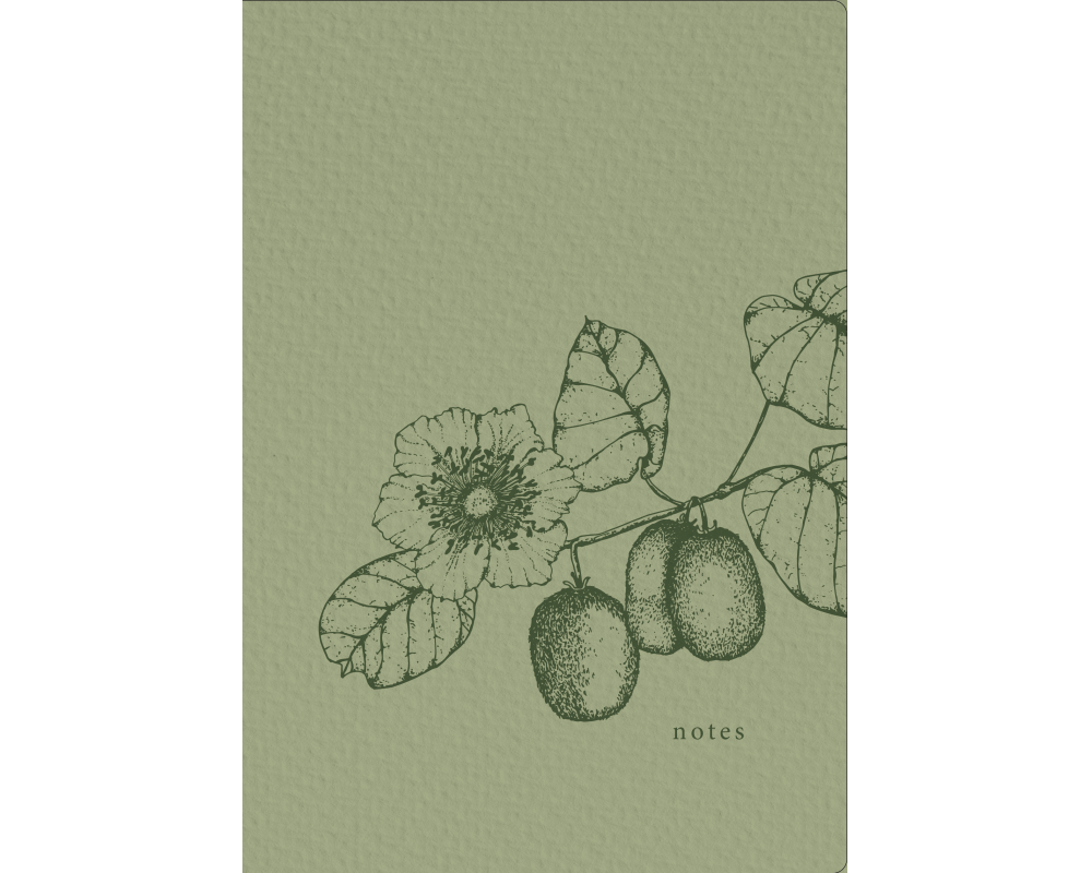 NATUR VERLAG Notizbuch Crushpaper A5 11007N Kiwi Mono, dotted