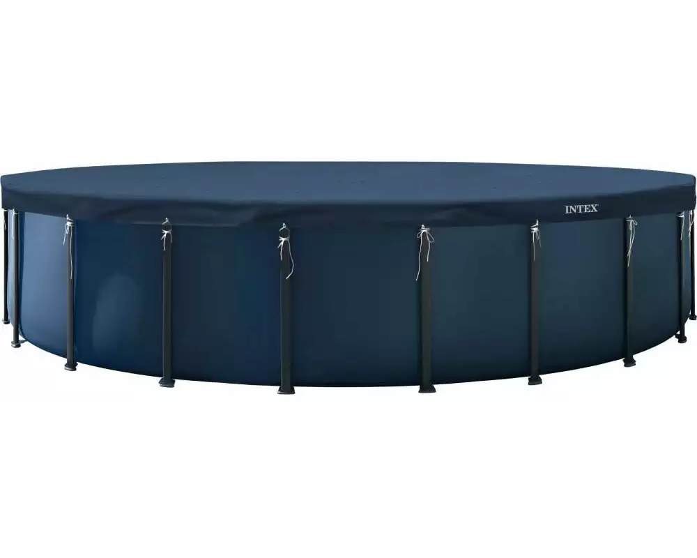 Intex Pool-Abdeckplane Allwetter-Deluxe 7.3 m x 20 cm, Dunkelblau