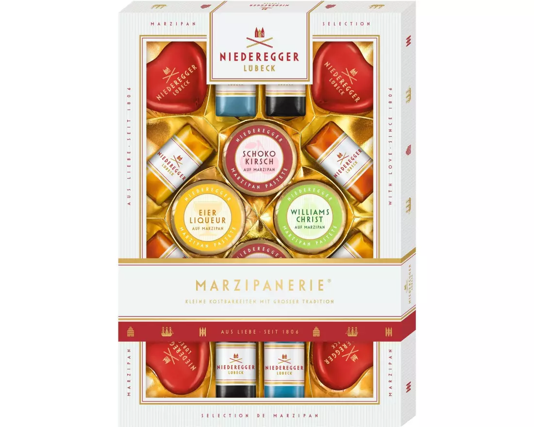 Niederegger Schokoladen-Pralinen Marzipanerie Pralinen assortiert 206 g