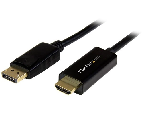 StarTech.com 3ft (1m) DisplayPort to HDMI Cable, 4K 30Hz Video, DP 1.2 to HDMI Adapter Cable Converter for HDMI Monitor/Display, Passive