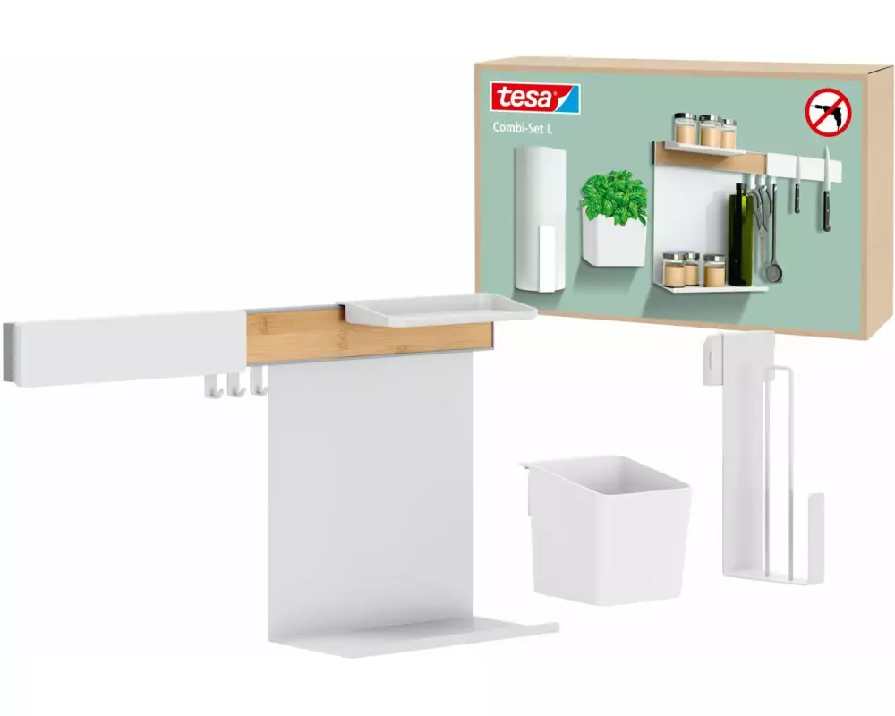 tesa Kombi Set L Bambus/Weiss