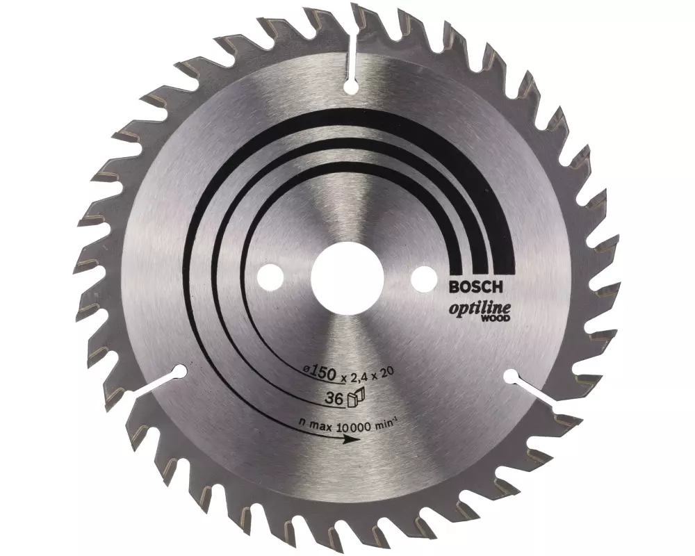 Bosch Professional Kreissägeblatt Optiline Wood, 150 x 20 x 2.4 mm, Z 36