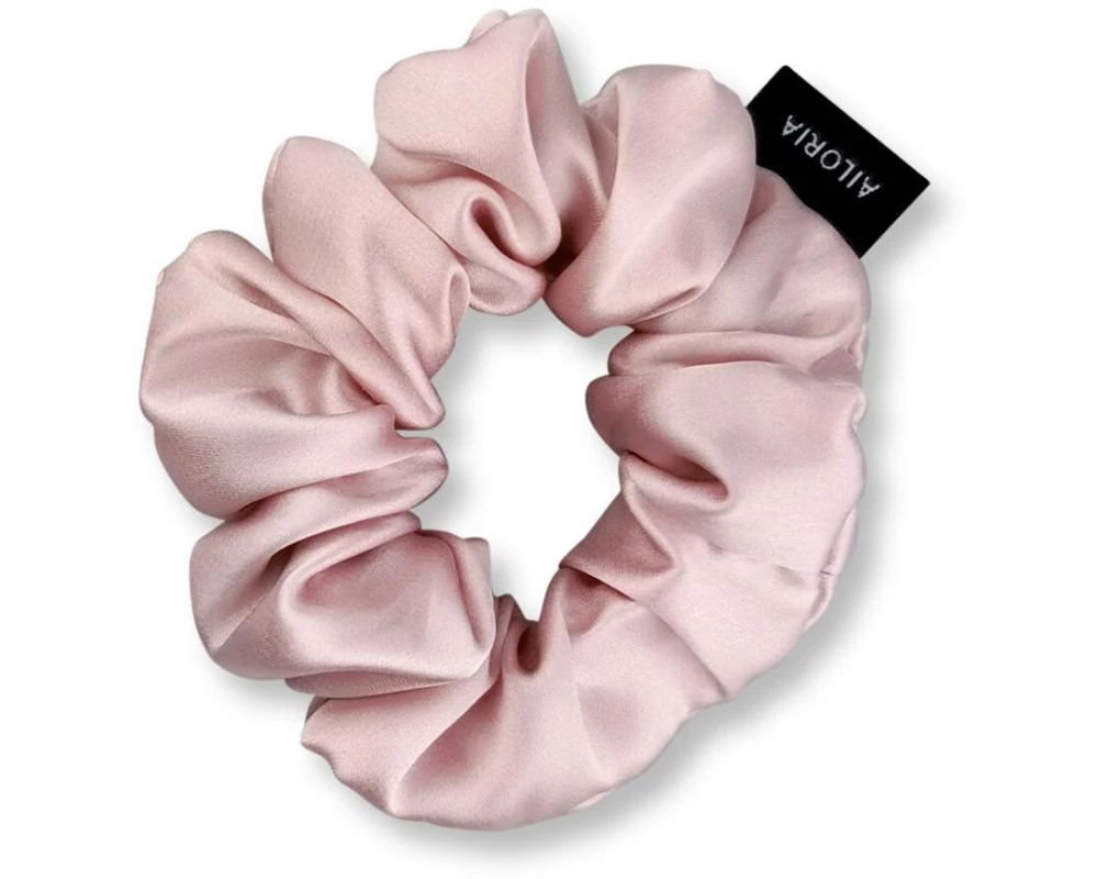Ailoria Travel Set Tasche Schlafmaske und Scrunchie M Seide Rosa