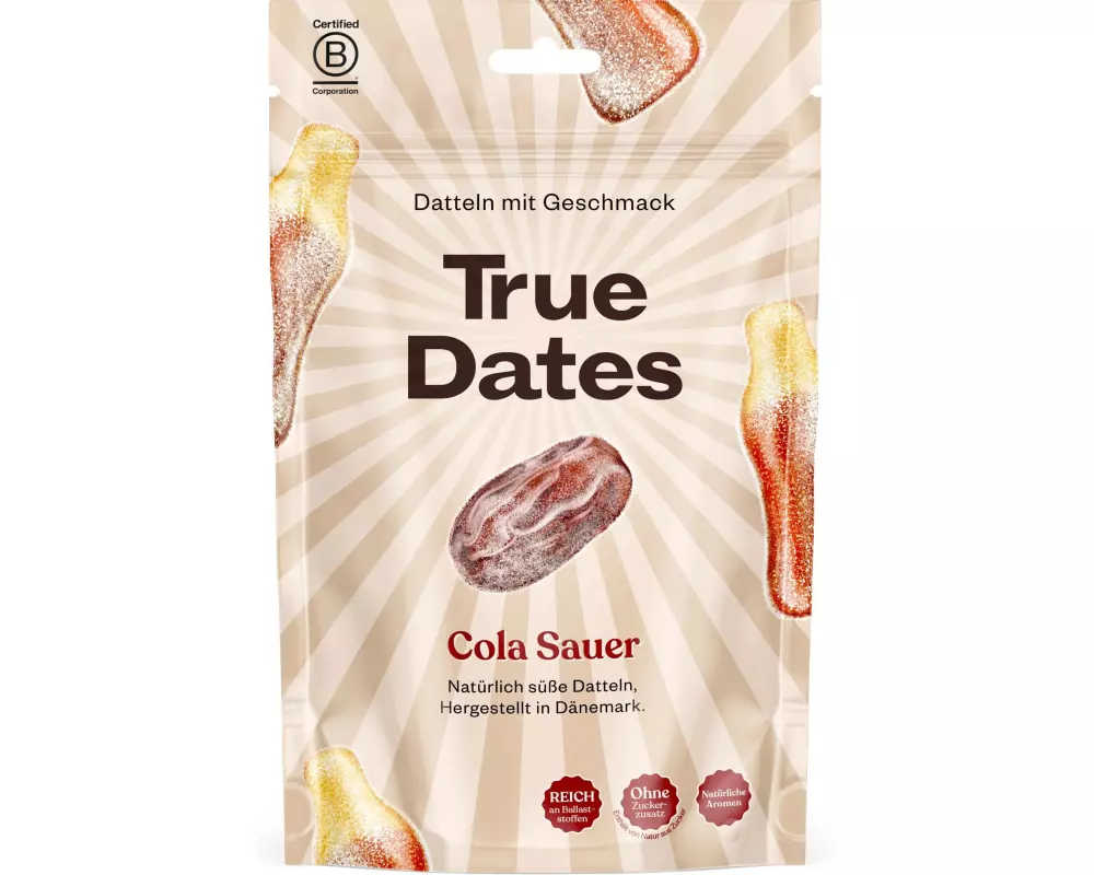 True Gum True Dates – Saure Cola 100g