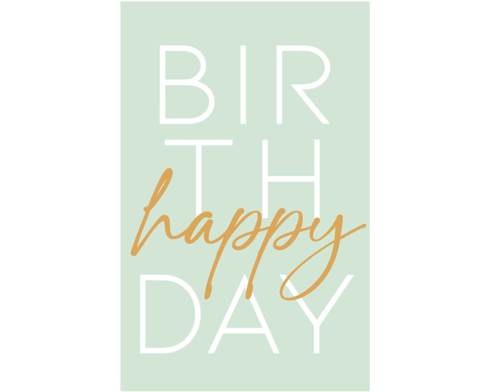 ABC Geburtstagskarte B6 51207 Happy Birthday