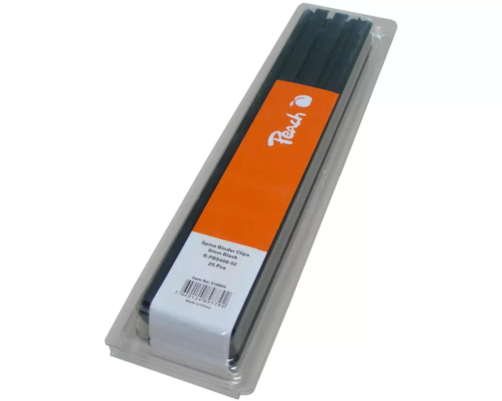 Peach Klemmschiene 8 mm Schwarz, 25 Schienen