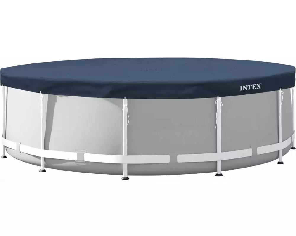 Intex Pool-Abdeckplane Allwetter-Deluxe 3.6 m x 20 cm, Dunkelblau