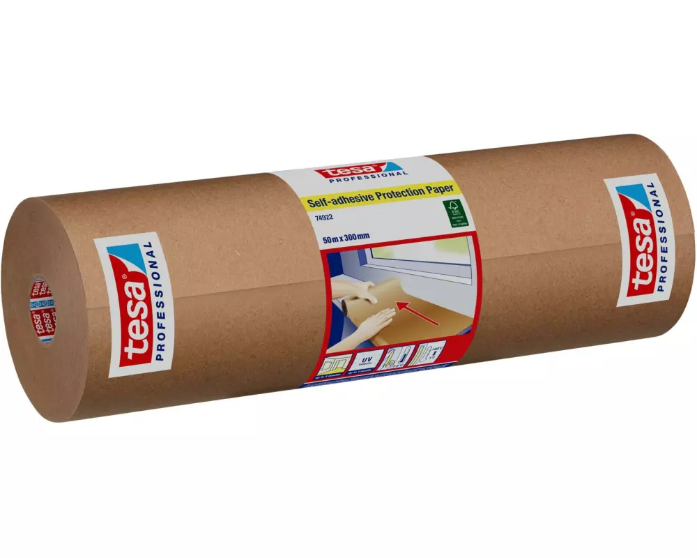 tesa Selbstklebendes Schutzpapier 1x Rolle 50 m x 30 cm