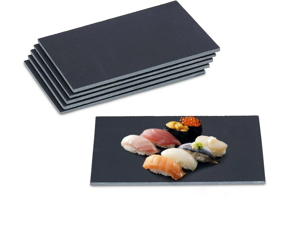 relaxdays Servierplatte 6 Stück, 26 x 16 cm