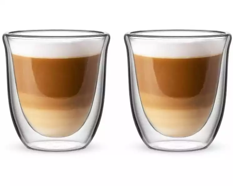 Bialetti Cappuccino Becher Firenze 200 ml, 1 Stück, Transparent