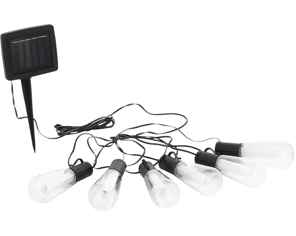 EGLO Leuchten Lichterkette Solar Glühbirnen, 200 cm, Schwarz
