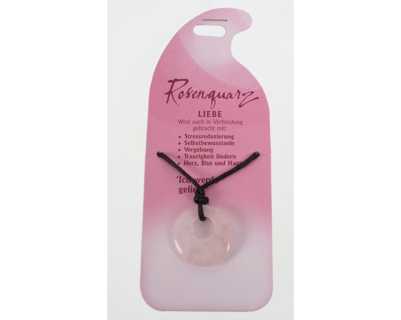 ROOST Halsband Liebe G214 Rosenquarz