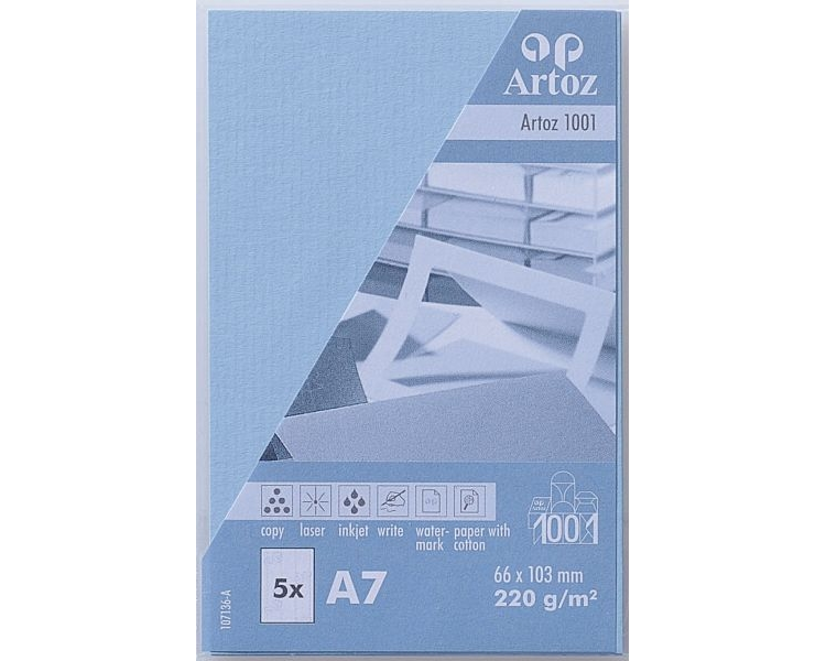 ARTOZ Visitenkarten 1001 A7 107136144 220g, pastellblau 5 Blatt
