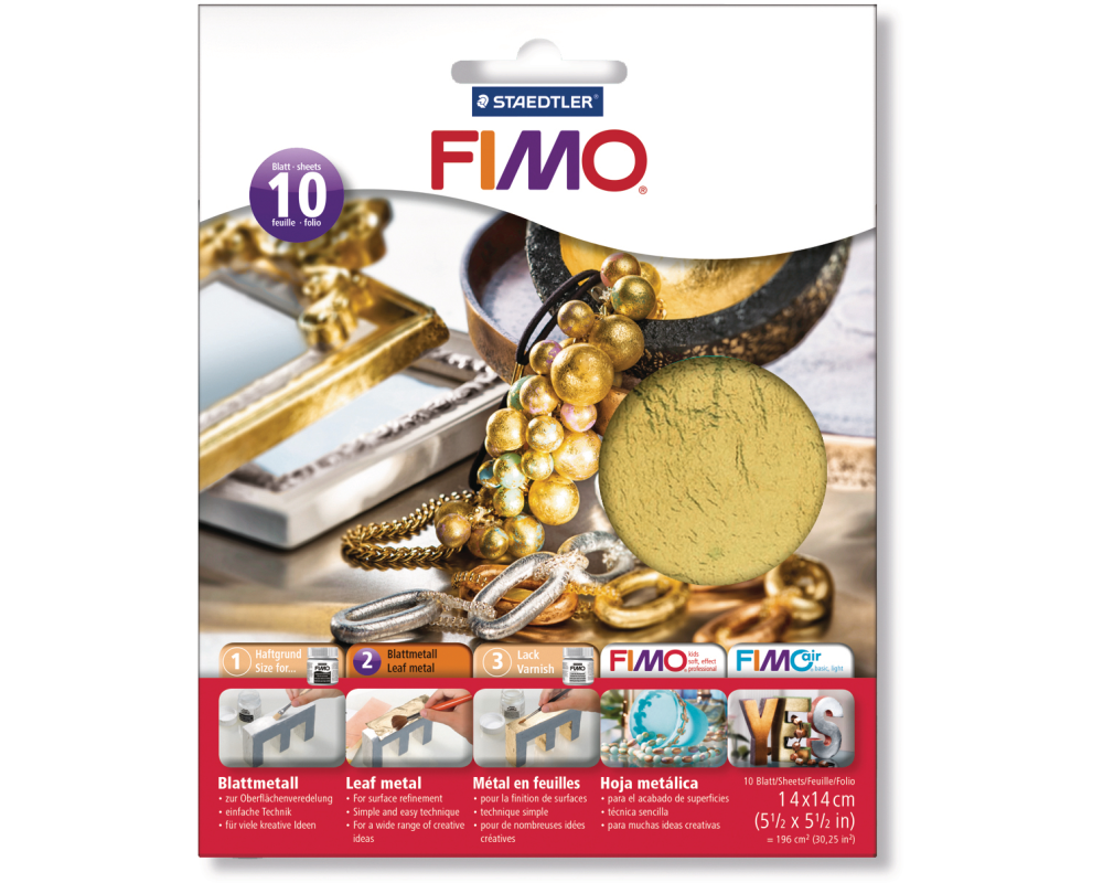 FIMO Blattmetall 14x14cm 8781-11 gold