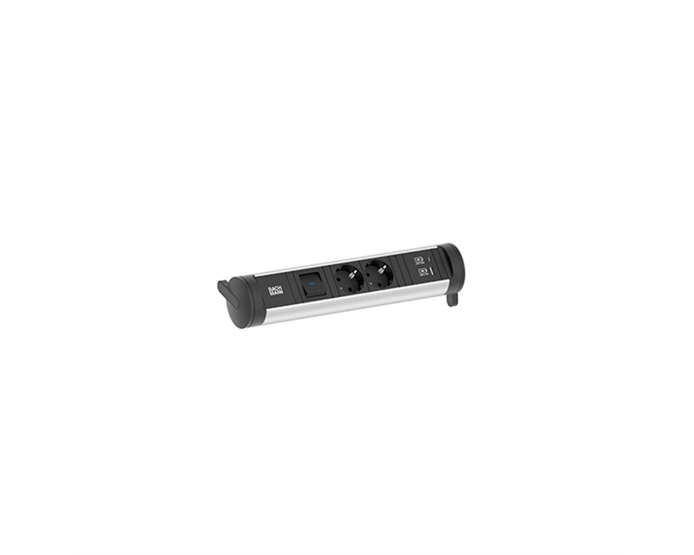 BACHMANN CYCLE Base 2xCEE7/3 1xSchalter 1xUSB A/C 22W 0,2m GST18