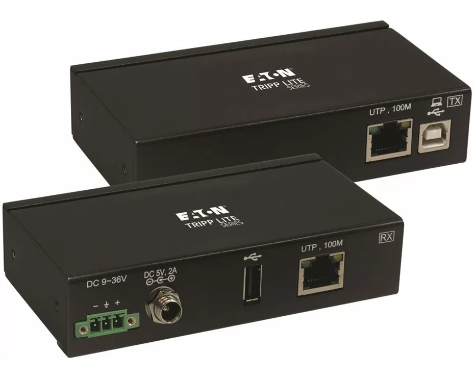 EATON TRIPPLITE 1-Port, Industrial, USB, over, Cat6, Extender, ESD, Protection, PoC, USB, 2.0, Mountable, 330ft., TAA