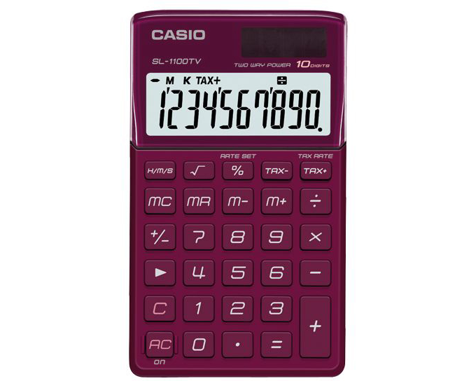 CASIO Taschenrechner SL-1100TV-RD rot