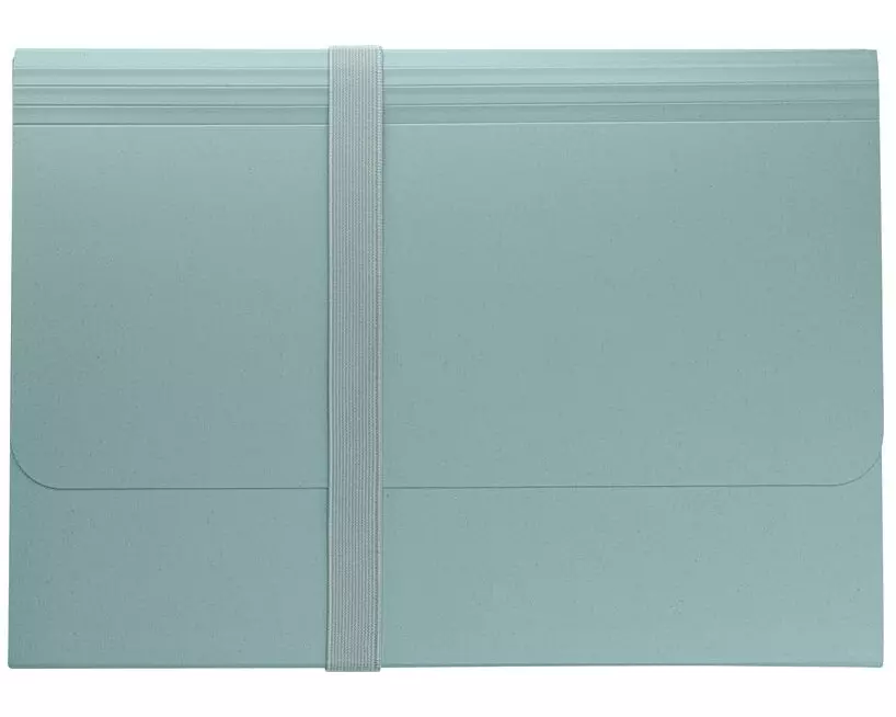 Kolma Fächermappe Weizenstroh A4, 12 Tabs, Blau
