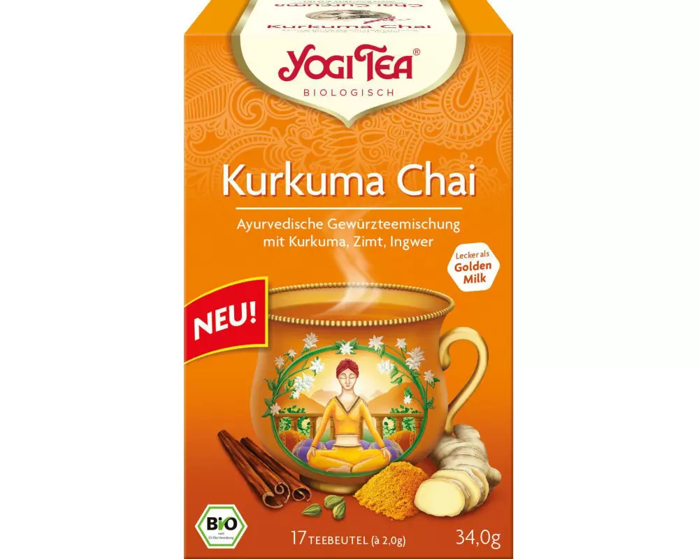 Yogi Tea Teebeutel Bio Kurkuma Chai Tee Pack 17 x 2 g