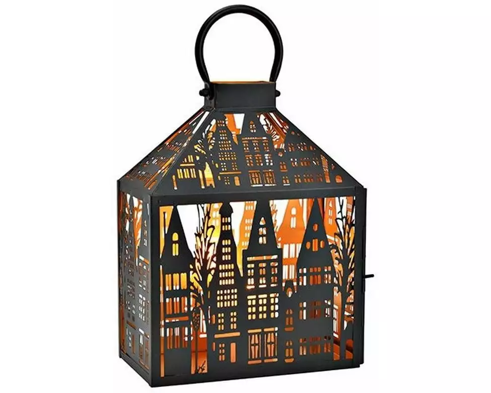 G. Wurm Teelichthalter Stadthaus 32 cm, Schwarz