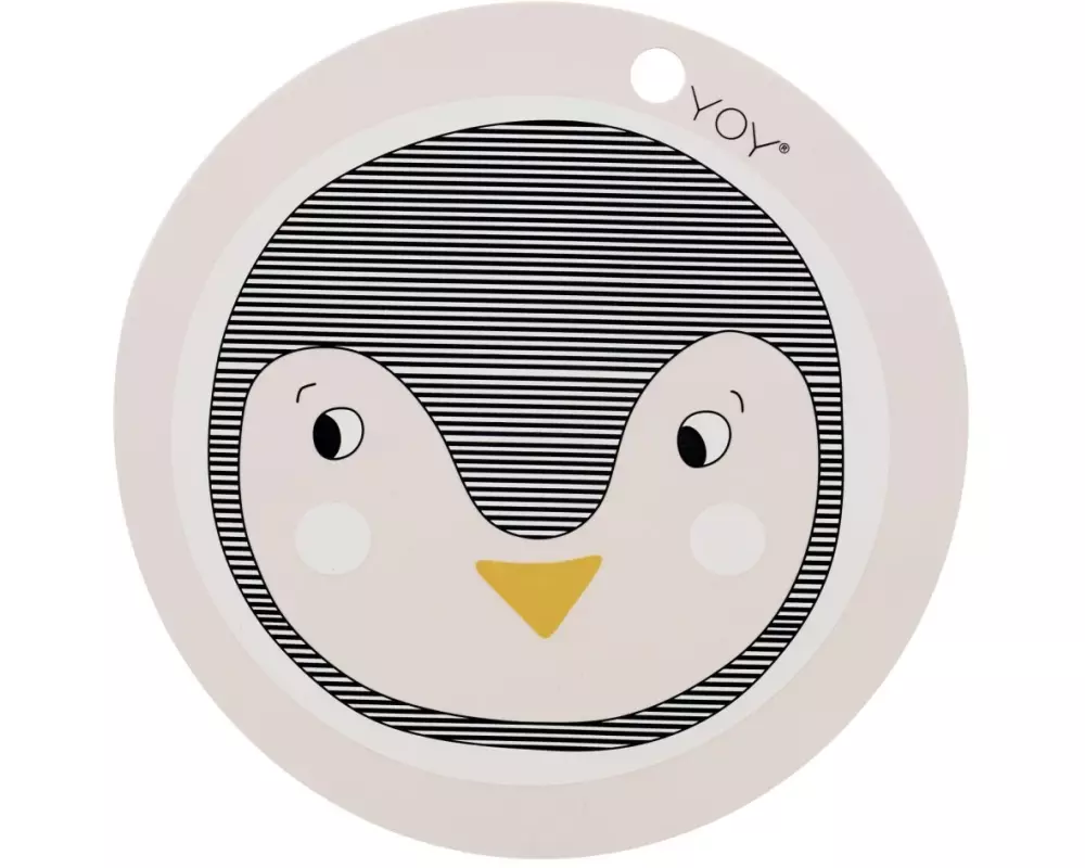 OYOY Kindertischset Pinguin, Ø 39 cm