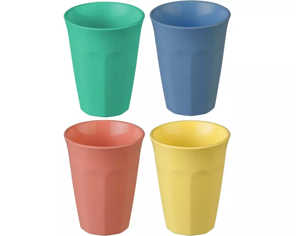 Koziol Trinkbecher Nora M 300 ml, 4 Stück, Mehrfarbig
